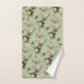 tour de l' eiffel de paris à fleurs roses de print (Serviette à main)