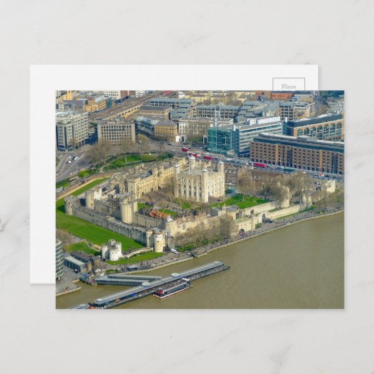 Tour de Londres, carte postale britannique (Devant / Derrière)