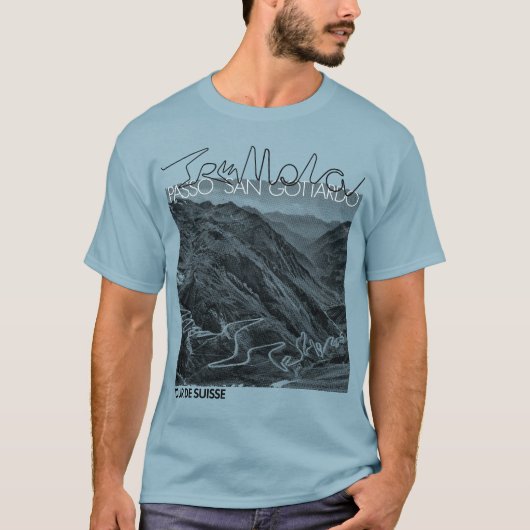 Tour de Suisse "Tremola" Gothard Pass T-shirt (Voorkant)