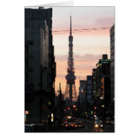 Tour de Tokyo Sunrise 東 京 タ ワ ー 日 の Carte de voeux