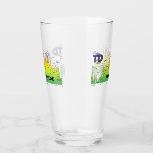 Tour Divide Profil d'élévation Pint Verre (Droite)