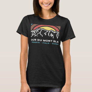 Tour du Mont Blanc Chamonix Frankrijk Italië Zwits T-shirt