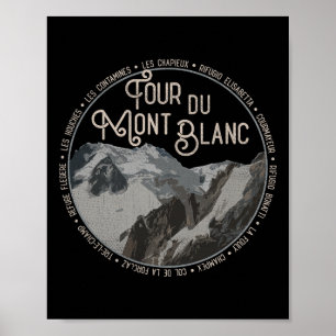 Tour Du Mont Blanc Uitrusting Europese Wandelroute Poster