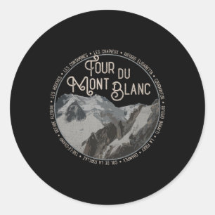 Tour Du Mont Blanc Uitrusting Europese Wandelroute Ronde Sticker