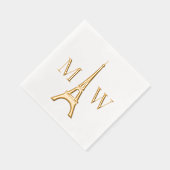 Tour Eiffel #1 Deux Init Couple Mariage Monogramme (Droite)