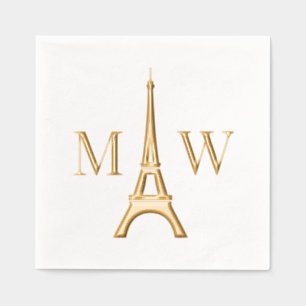 Tour Eiffel #1 Deux Init Couple Mariage Monogramme
