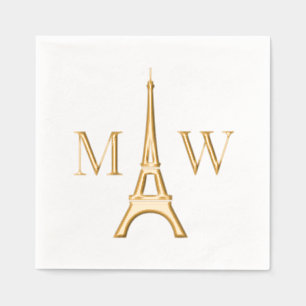 Tour Eiffel #1 Monogramme Mariage à deux pouces