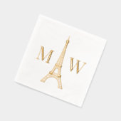 Tour Eiffel #2 Deux Init Couple Mariage Monogramme (Gauche)