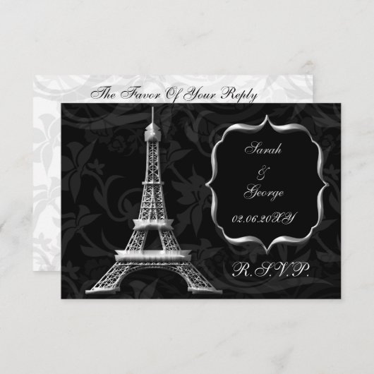 tour Eiffel argent rsvp standard 3,5 x 5 (Devant / Derrière)