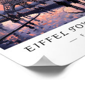 Tour Eiffel Art mural Paris, France romantique (Coin)