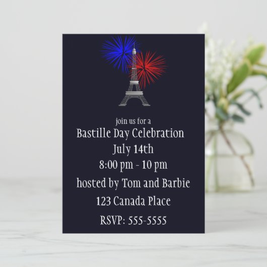 Tour Eiffel avec invitation Fireworks (Debout devant)