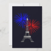 Tour Eiffel avec invitation Fireworks (Dos)