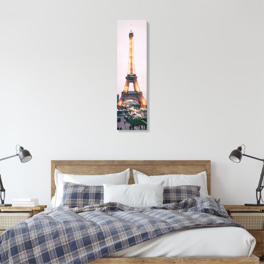 Tour Eiffel Avec Lumières Toile Verte (Insitu(Chambre))