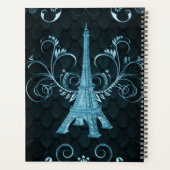 Tour Eiffel Bleu Floral (Dos)