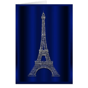 Tour Eiffel Bleu Royal et Argent Paris Merci