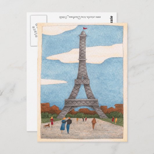 Tour Eiffel - Carte postale (Devant / Derrière)