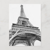 Tour Eiffel Carte postale noire et blanche (Devant)