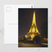 Tour Eiffel Carte Postale Paris (Devant / Derrière)