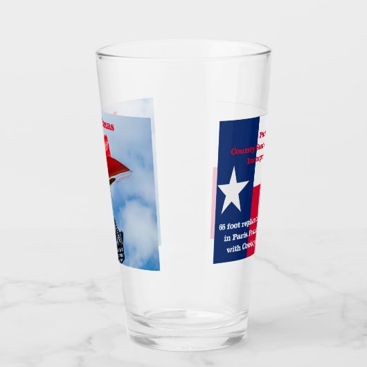 Tour Eiffel Casquette rouge, Paris, Texas, Verre d (Gauche)