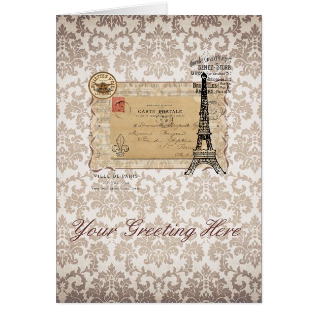Tour Eiffel chic minable vintage de Paris (Devant)