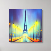 Tour Eiffel colorée en toile de nuit (Recto)