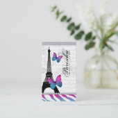 Tour Eiffel de Paris de carte de visite de (Debout devant)