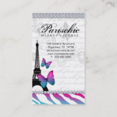 Tour Eiffel de Paris de carte de visite de (Dos)