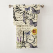 tour eiffel de paris, papillon rustique vintage (En situation)