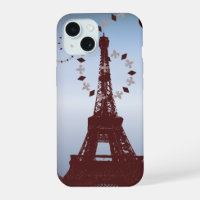 tour eiffel de paris vintage bleu moderne