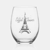 Tour Eiffel Design Verre Vin Incomparable (Recto)