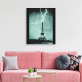 Tour Eiffel Eclairage Grève toile Imprimer (Insitu(Salon))