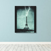 Tour Eiffel Eclairage Grève toile Imprimer (Insitu (Plancher de Bois))