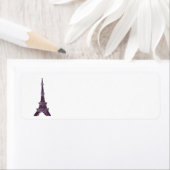 Tour Eiffel étiquette de adresse (En situation)