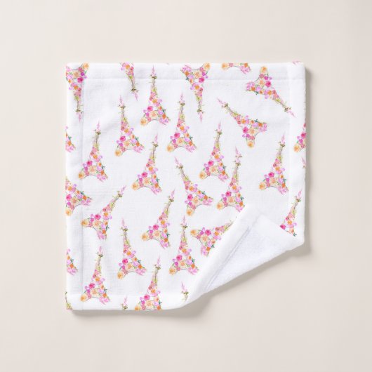 Tour Eiffel floral (Gant de toilette)