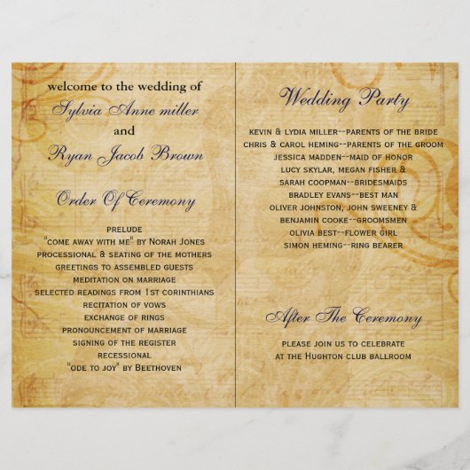 Tour Eiffel français marine pliée programme de mar (Dos)