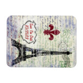 Tour Eiffel France Économisez La Date Magnet (Horizontal)