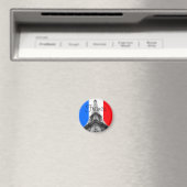 Tour Eiffel France Magnet rond (In Situ (Lave-vaisselle))