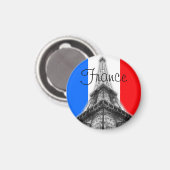 Tour Eiffel France Magnet rond (Recto/Verso)