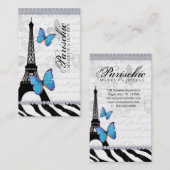 Tour Eiffel G bleu de Paris de carte de visite de (Devant / Derrière)