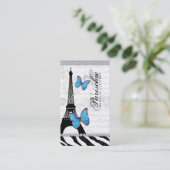 Tour Eiffel G bleu de Paris de carte de visite de (Debout devant)