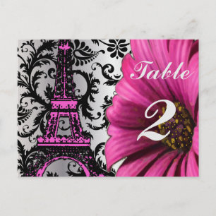 Tour Eiffel Gerber Numéro de table Cartes