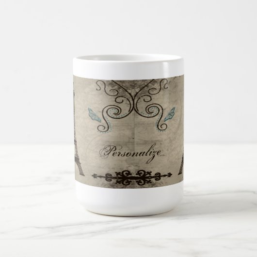 Tour Eiffel Grunge Café Mug (Centre)