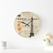 Tour Eiffel Horloge Vintage française (Maison)