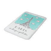 Tour Eiffel Illustration tapis de bain personnalis (Angle)