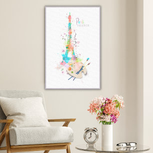 Tour Eiffel Impression de Tache de Peinture sur To