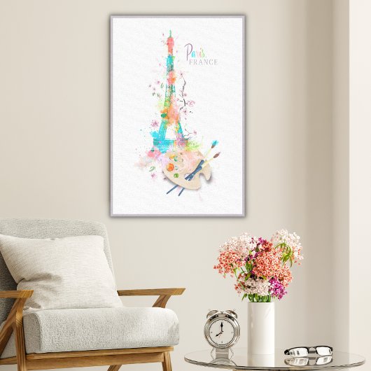 Tour Eiffel Impression de Tache de Peinture sur To