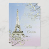 Tour Eiffel + invitations aux mariages (Devant / Derrière)