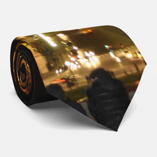 Tour Eiffel la nuit, cravate (Roulé)