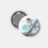 Tour Eiffel Magnet circulaire (Différentes tailles (Recto/Verso)