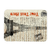 Tour Eiffel Magnet Vintage français flexible (Horizontal)